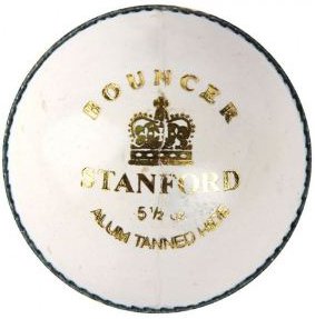 SF BOUNCER WHITE CRICKET LEATHER BALL (PACK OF 3)