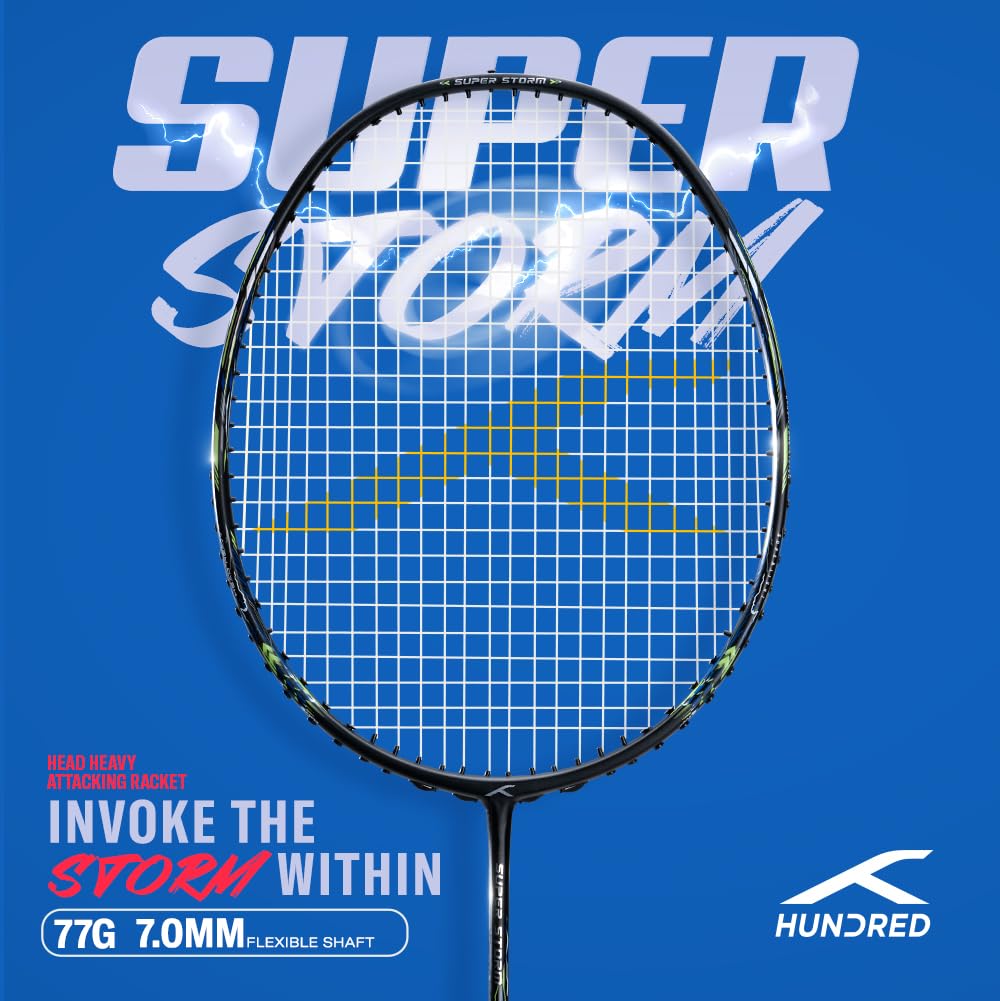 HUNDRED Super Storm Badminton Racquet