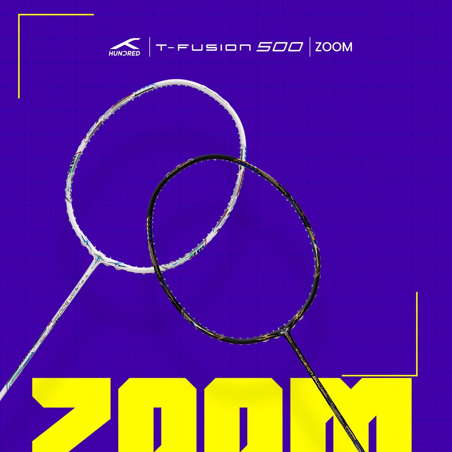 HUNDRED T-Fusion 500 Zoom Badminton Racquet