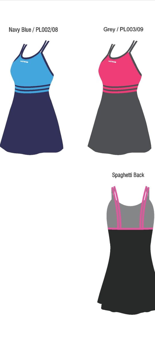 LACTRA SPAGHETTI SWIMDRESS WITH BOYLEG