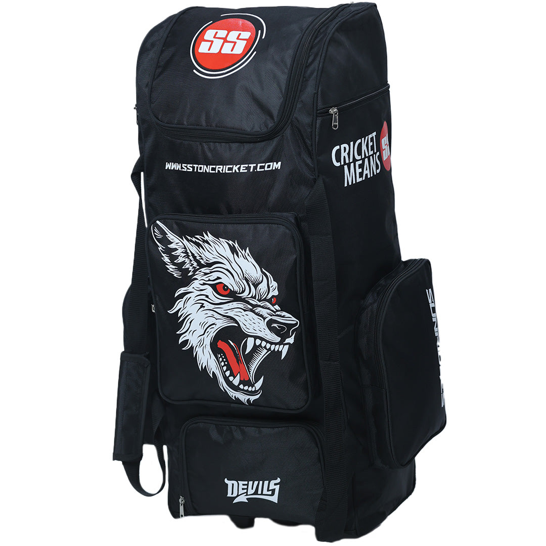 SS DEVIL BLACK CRICKET KIT BAG – Mahavir Sports