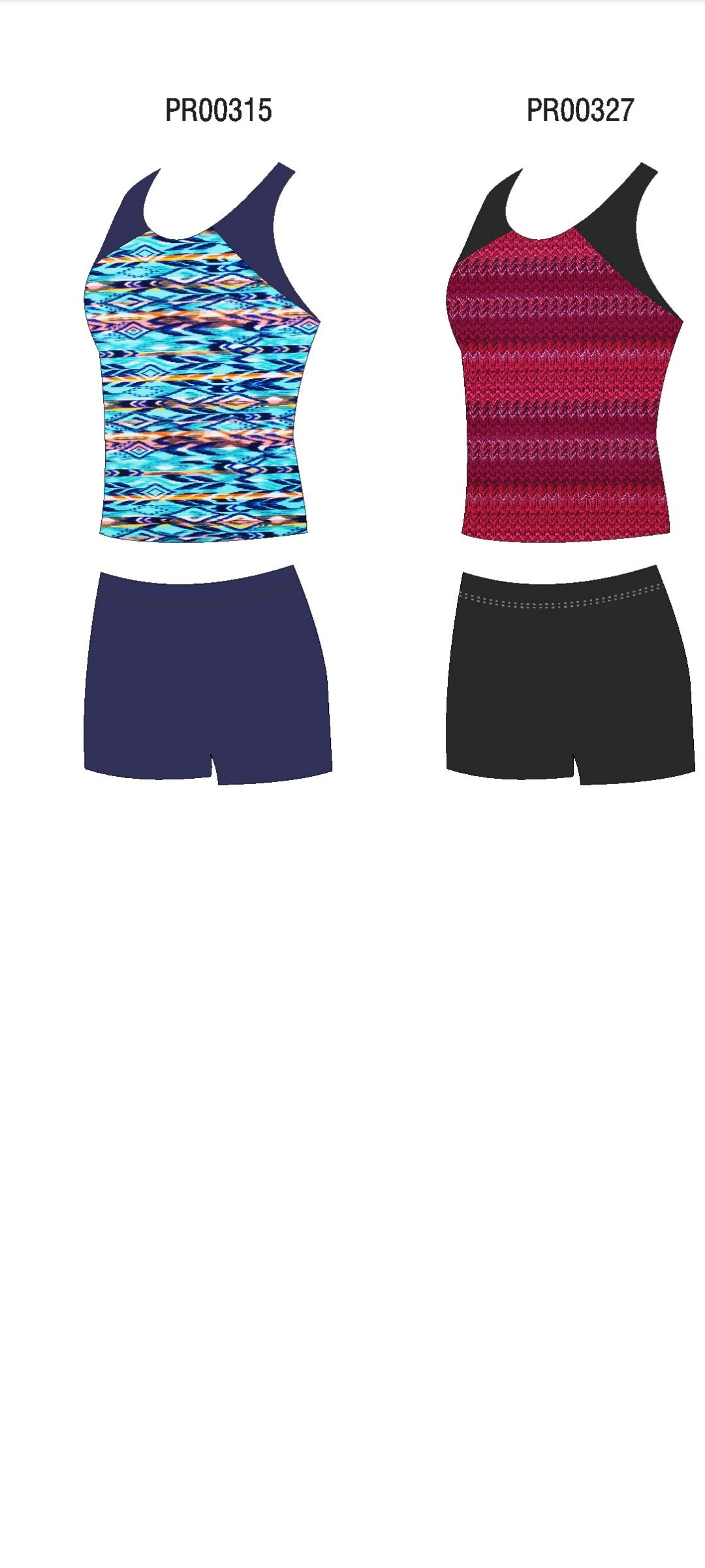 LACTRA TANKI (CONTRAST TOP AND BOYLEG) D.NO 526