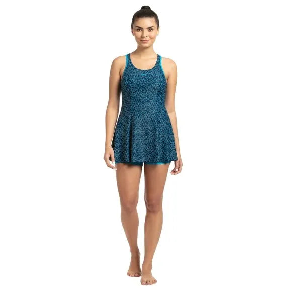 ALLOVER PRINTES SWIMDRESS WITH BOYLEG