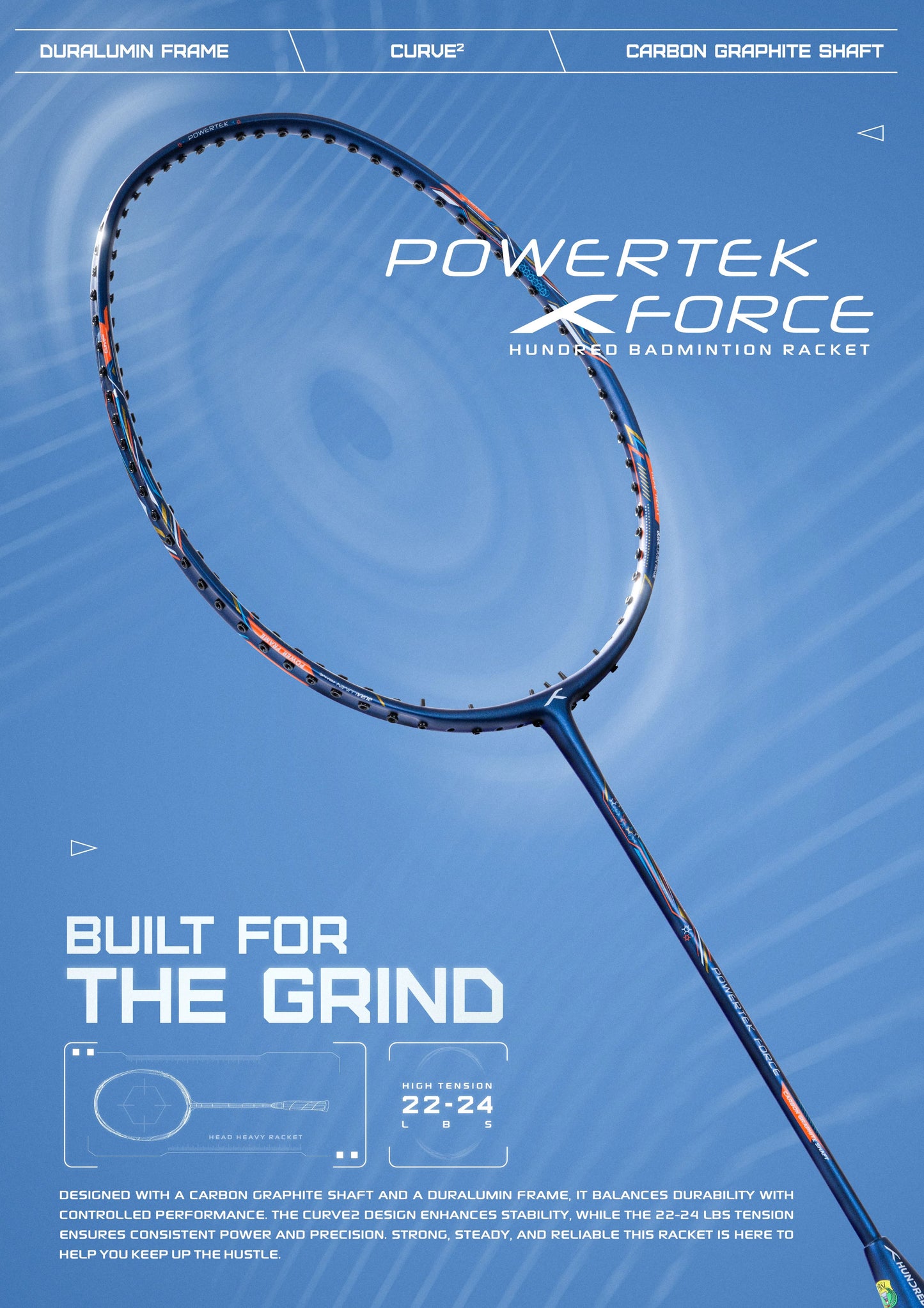 HUNDRED T-Rax 800 Badminton Racquet