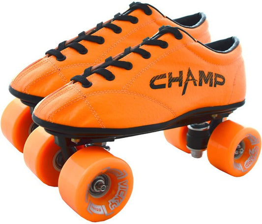 VICKY Champ Orange Shoe Skates, Quad Roller Kids (Adjustable, Intermediate, Orange)