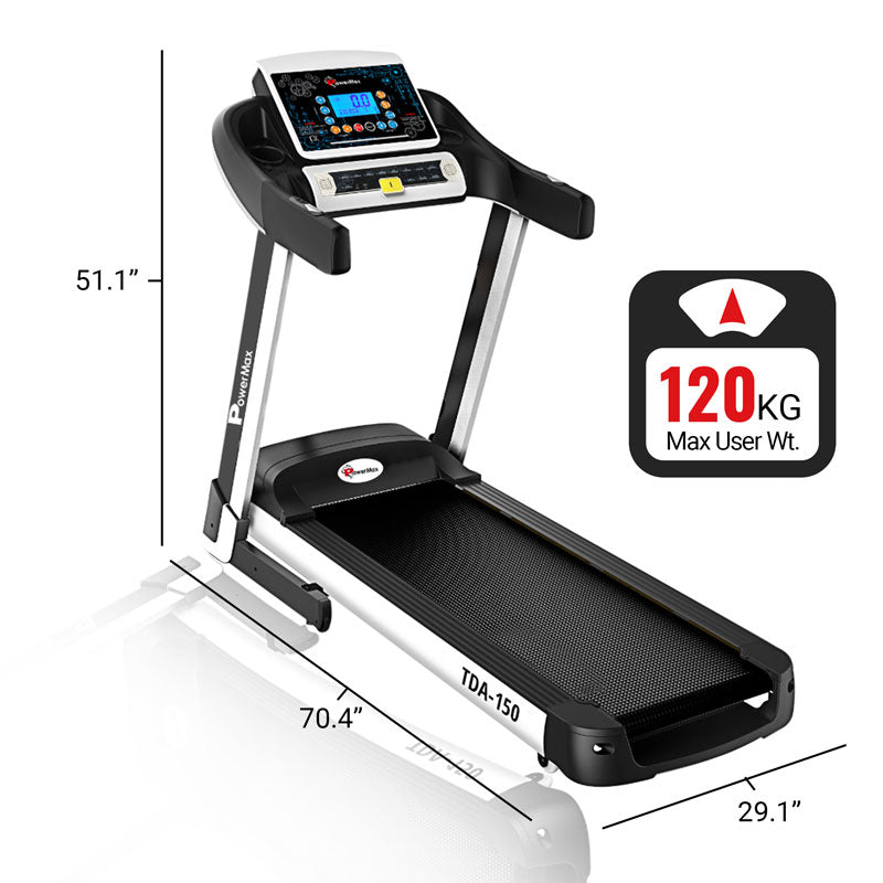 TDA-150® Auto Lubricating Treadmill with Auto Incline & Smart Run Function