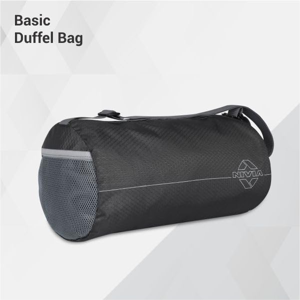 NIVIA Basic Sports Duffel Bag (11L)  Item Code: BG-6853BKGR Colour: Black/Grey