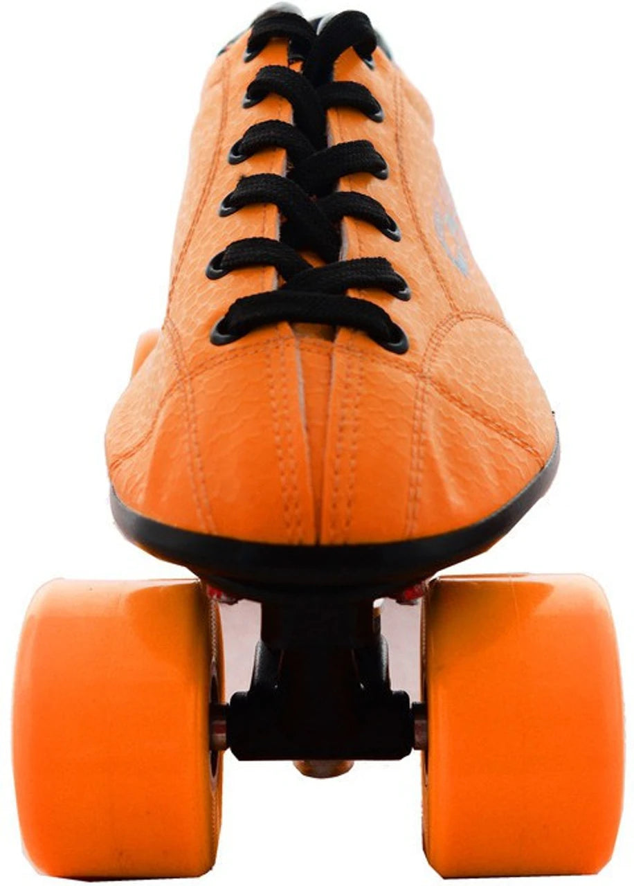 VICKY Champ Orange Shoe Skates, Quad Roller Kids (Adjustable, Intermediate, Orange)
