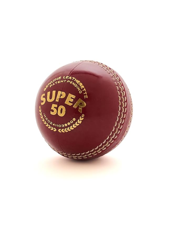 SG Super 50 Red Leather Cricket Ball full packet