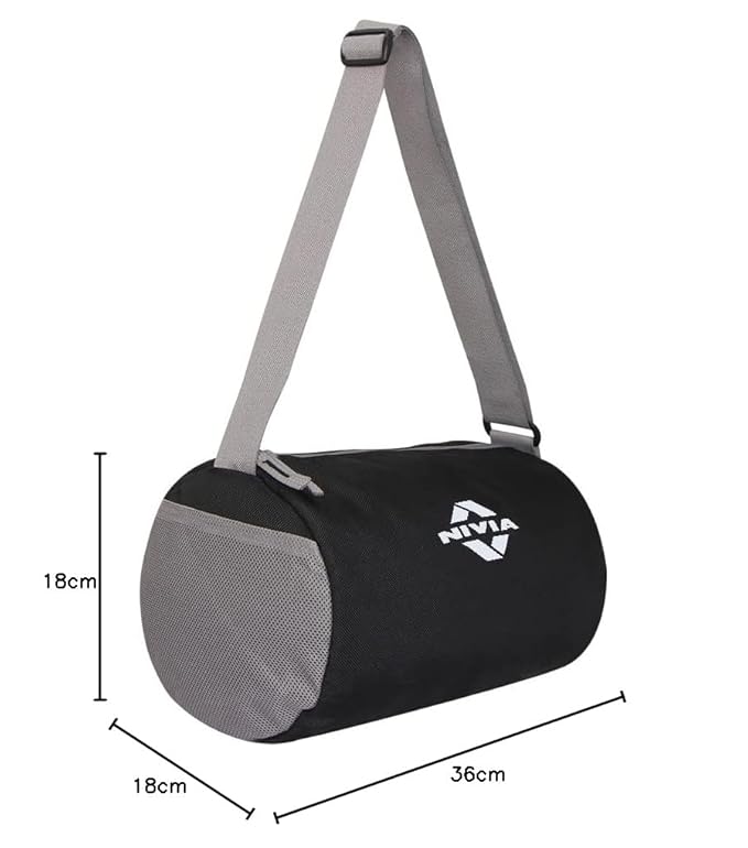 NIVIA Basic Sports Duffel Bag (11L)  Item Code: BG-6853BKGR Colour: Black/Grey