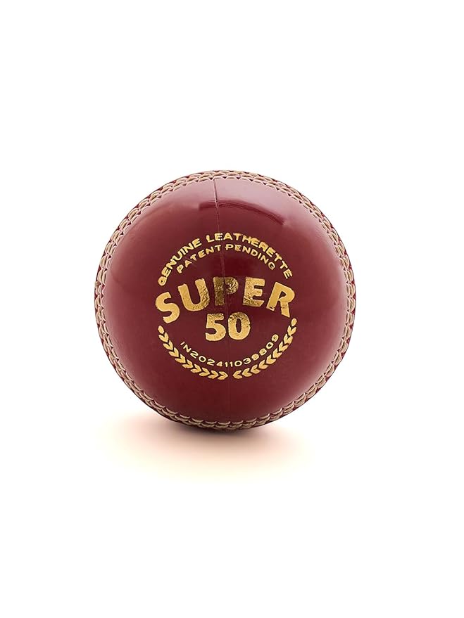 SG Super 50 Red Leather Cricket Ball full packet
