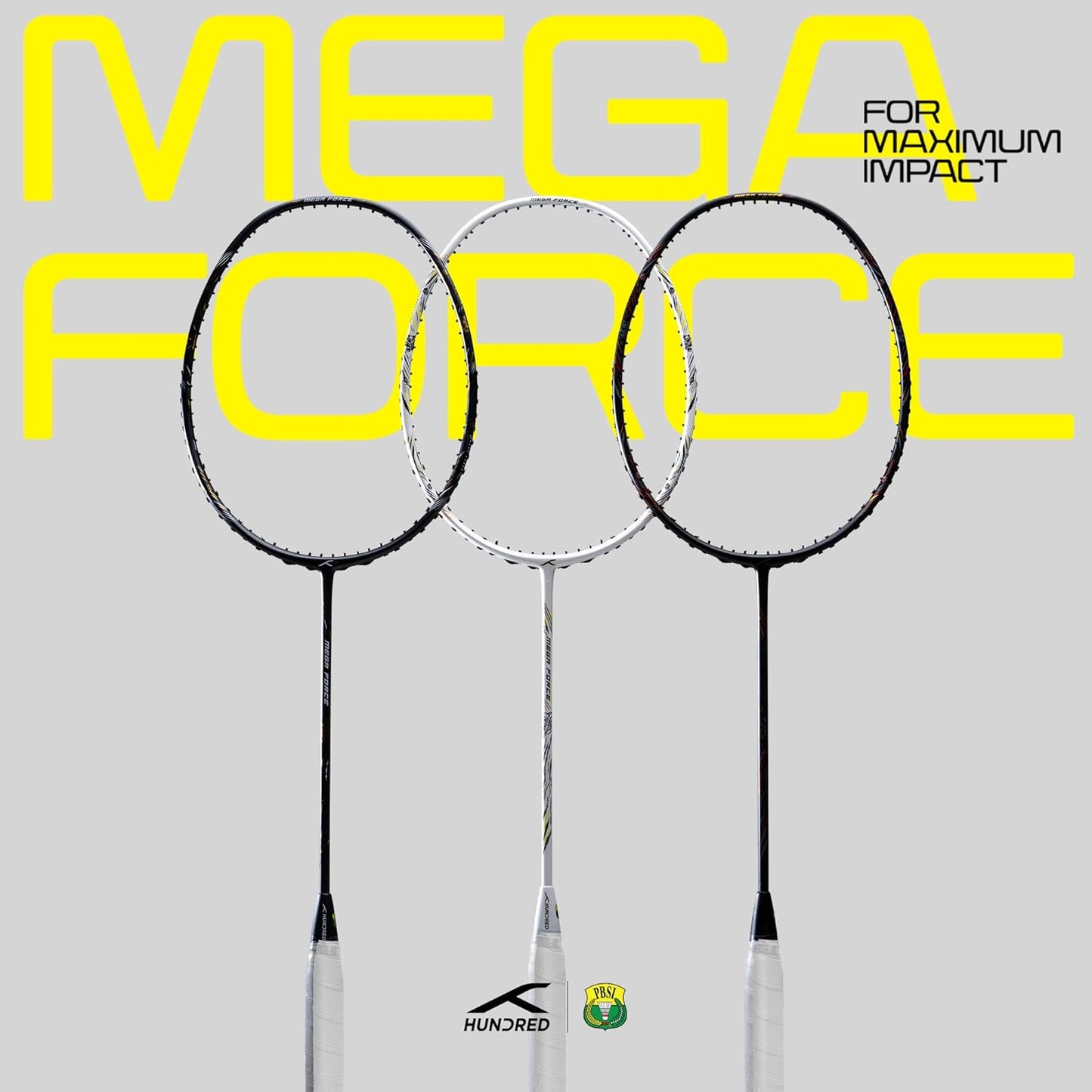 HUNDRED Mega Force Badminton Racquet