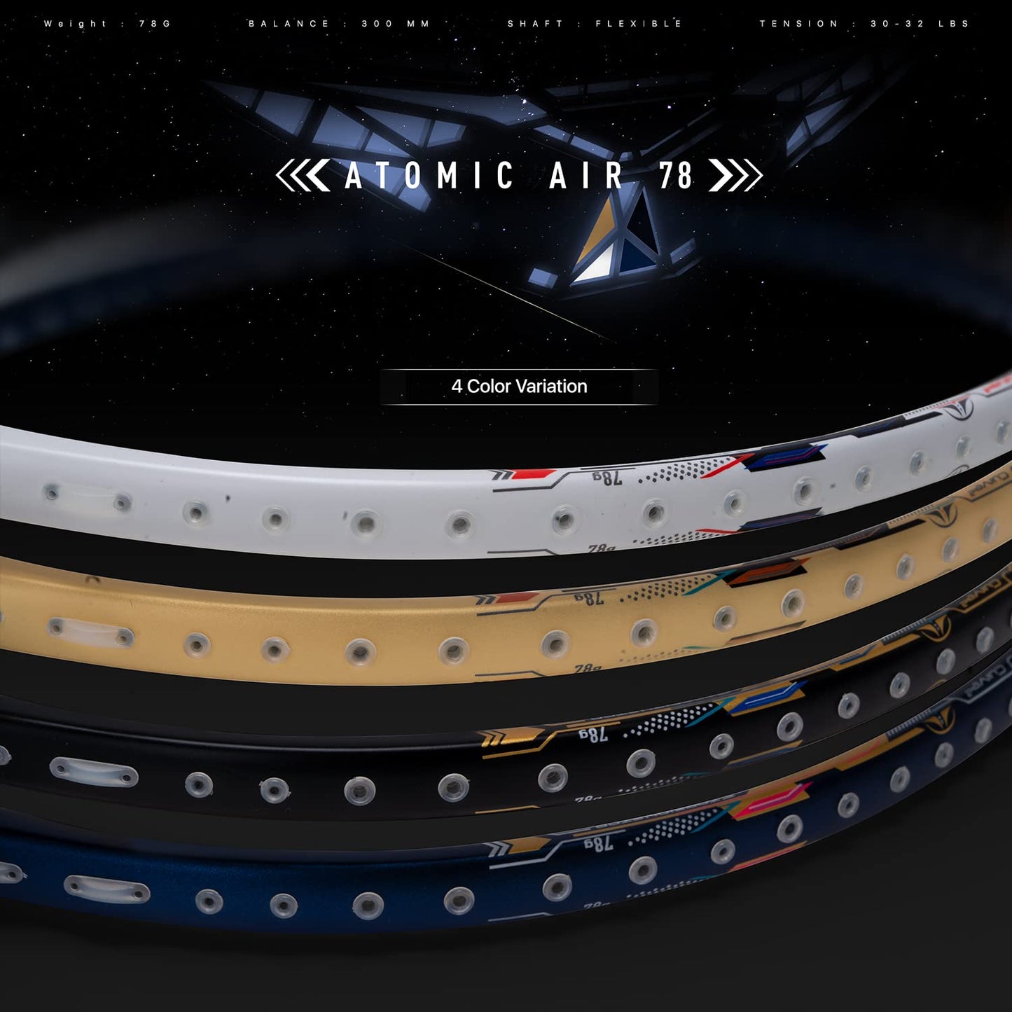 HUNDRED Atomic Air 78 Badminton Racquet