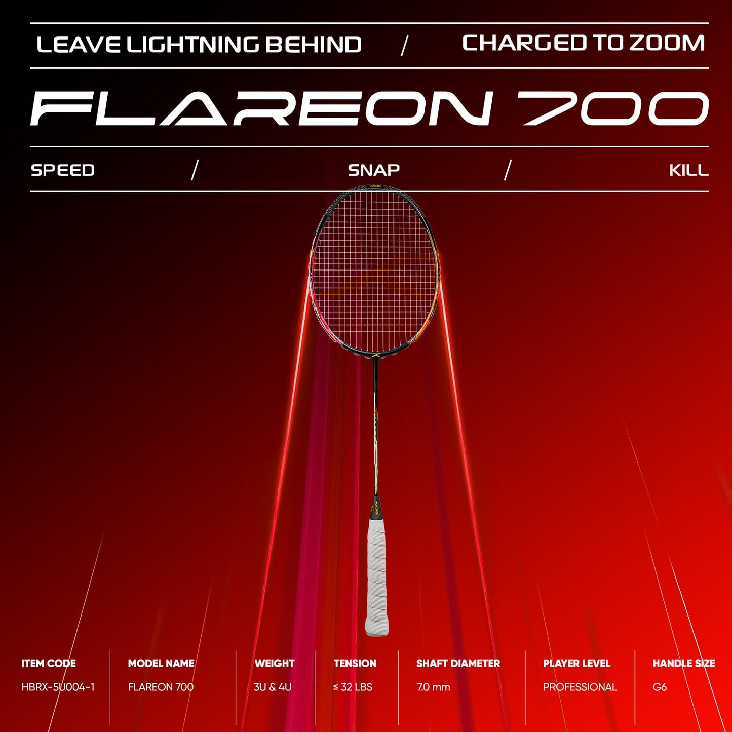 HUNDRED Flareon 700 Badminton Racquet