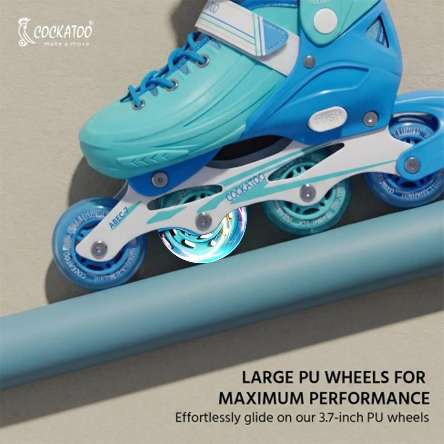Cockatoo ShadowLine Adjustable Wheel Inline Skates ABEC-7
