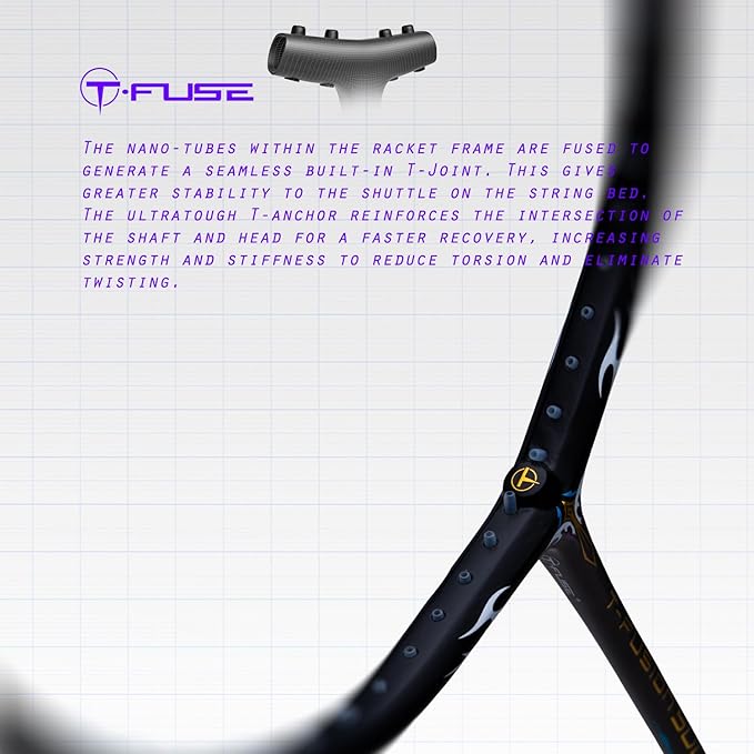 HUNDRED T-Fusion 500 Attack Badminton Racquet