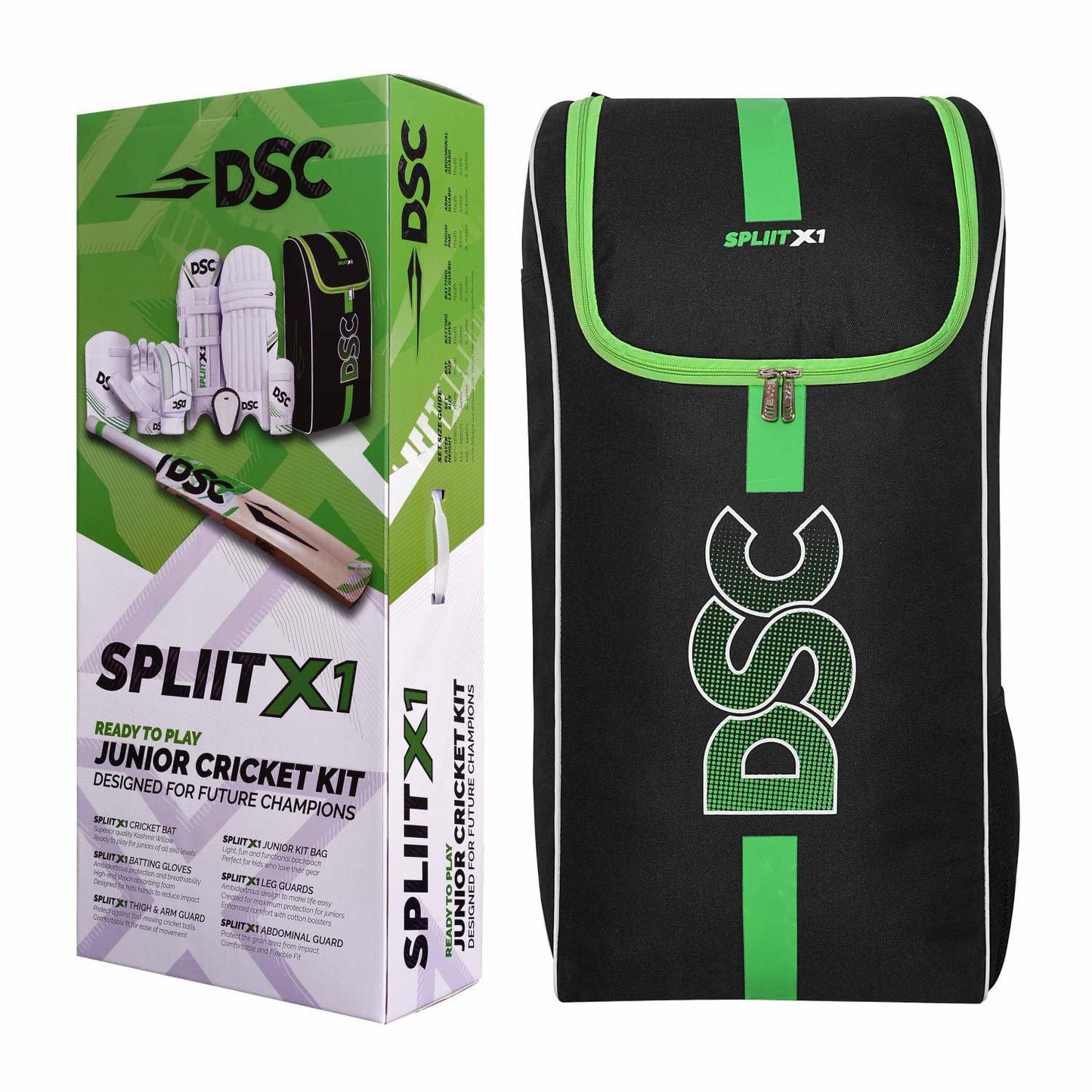 DSC Spliit with Helmet Junior Kashmir Willow Kit