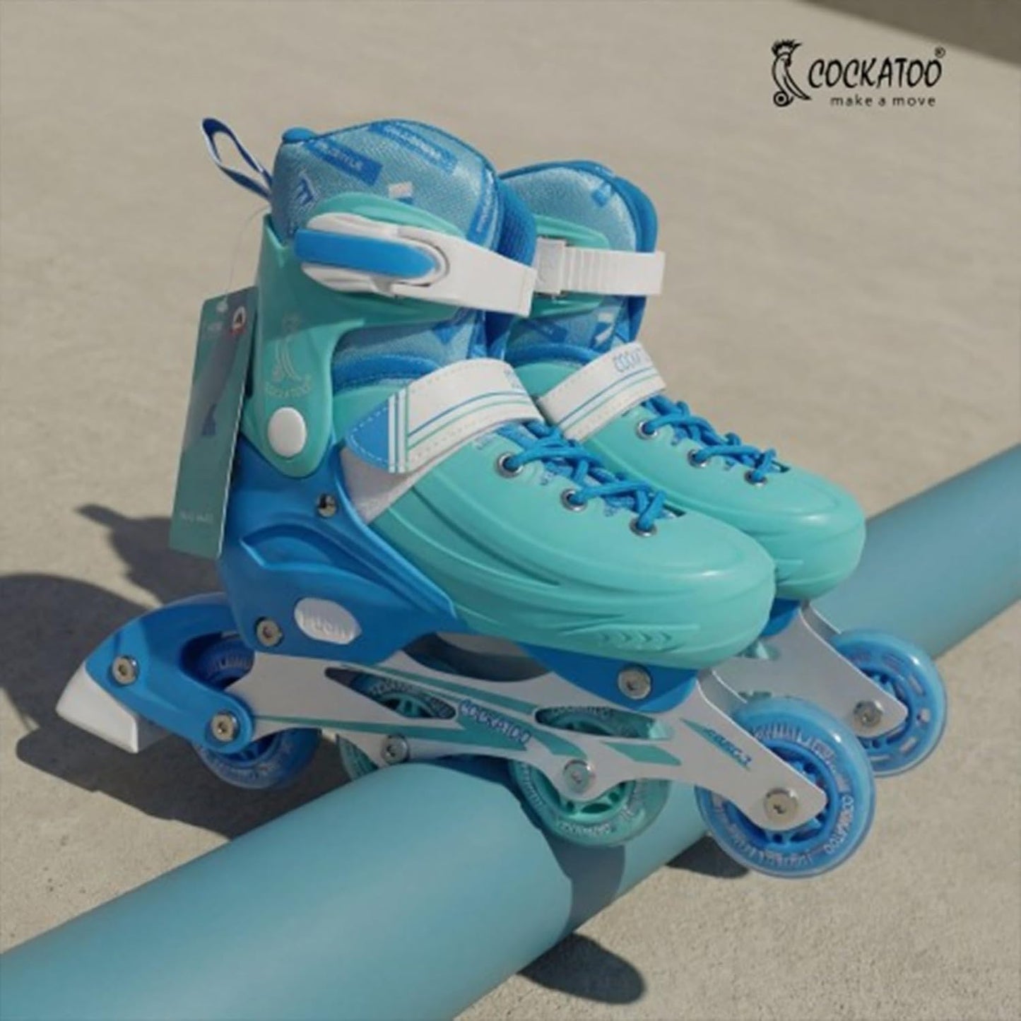 Cockatoo ShadowLine Adjustable Wheel Inline Skates ABEC-7