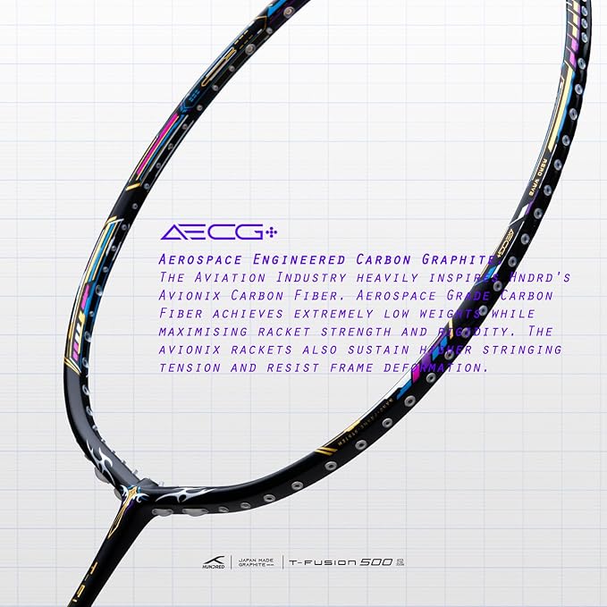 HUNDRED T-Fusion 500 Attack Badminton Racquet