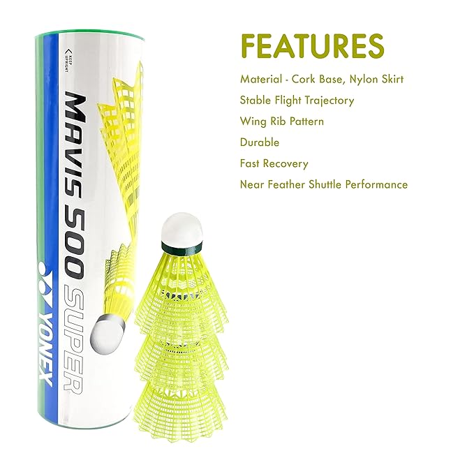 Yonex MAVIS 500 Super Nylon Badminton Shuttlecock