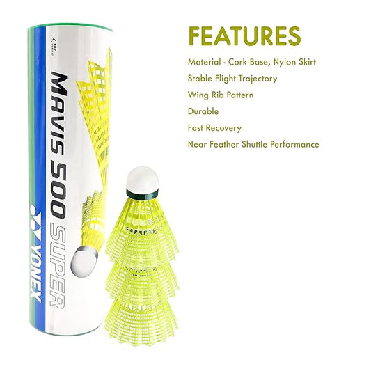 Yonex MAVIS 500 Super Nylon Badminton Shuttlecock