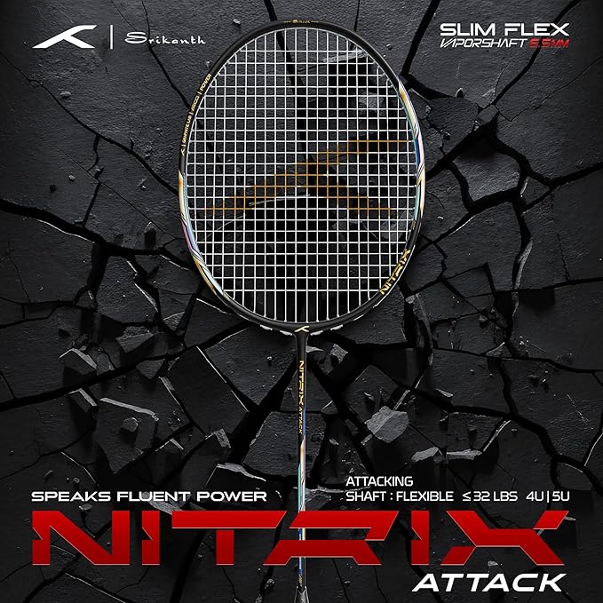 HUNDRED Nitrix Attack Badminton Racquet