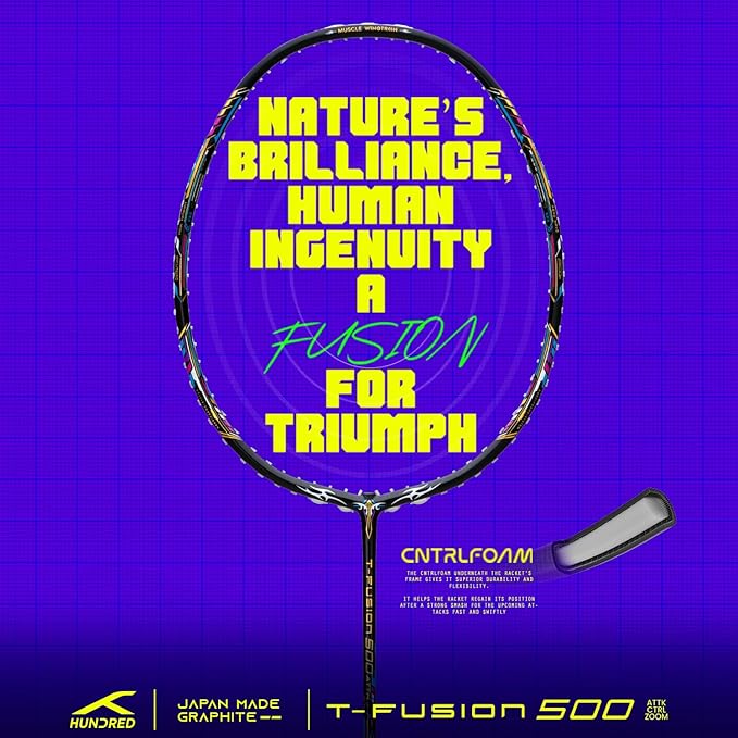 HUNDRED T-Fusion 500 Attack Badminton Racquet