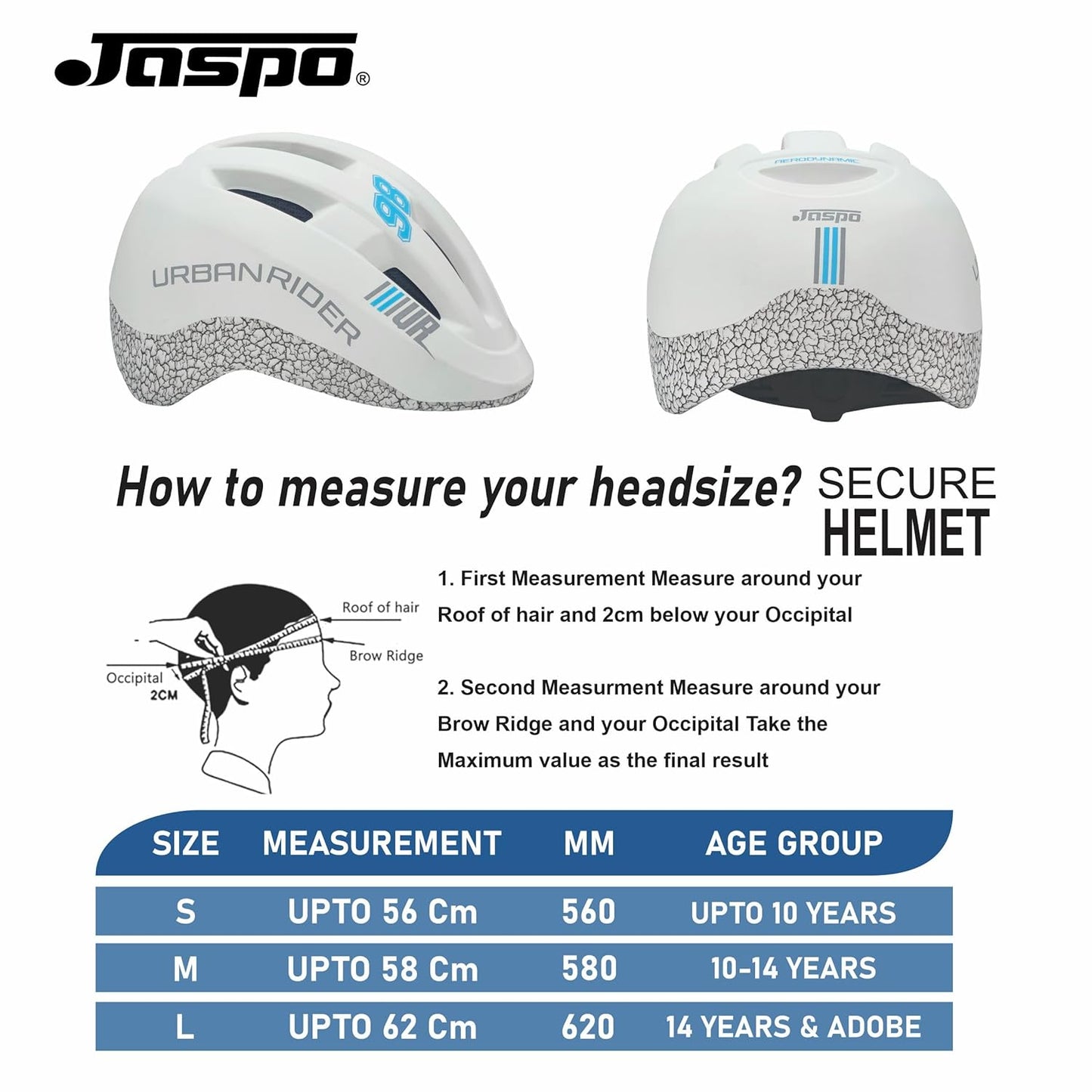 Jaspo Urban Rider Helmet for Skateboarding, Skating, Cycling
