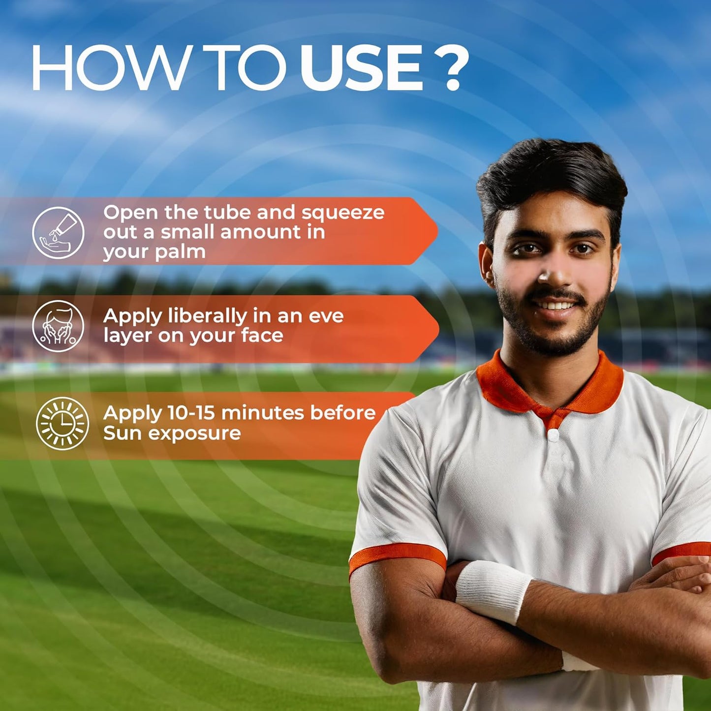 ELEMENT BROWN ZINC SUNSCREEN 360 FOR CRICKETERS