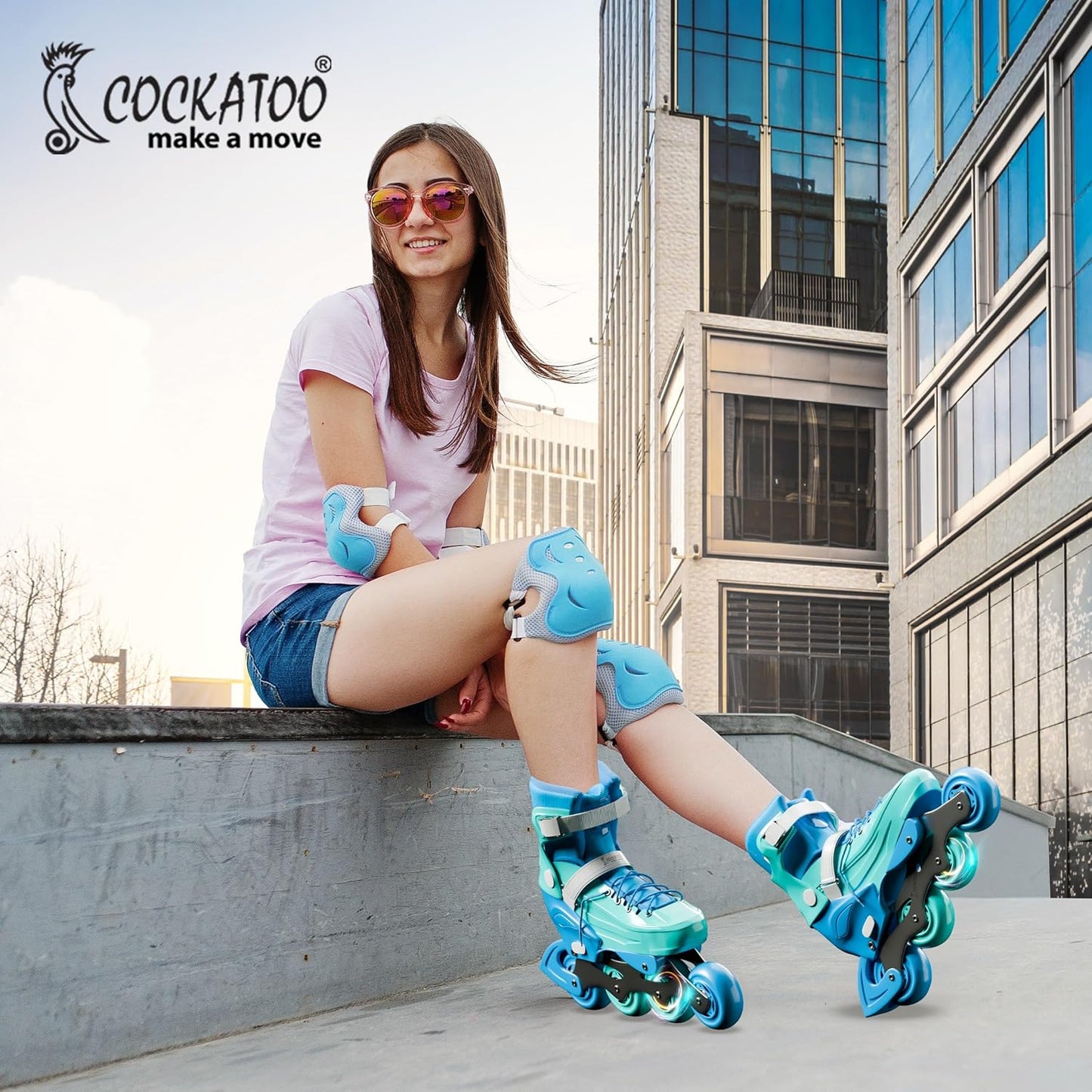 Cockatoo ShadowLine Adjustable Wheel Inline Skates ABEC-7