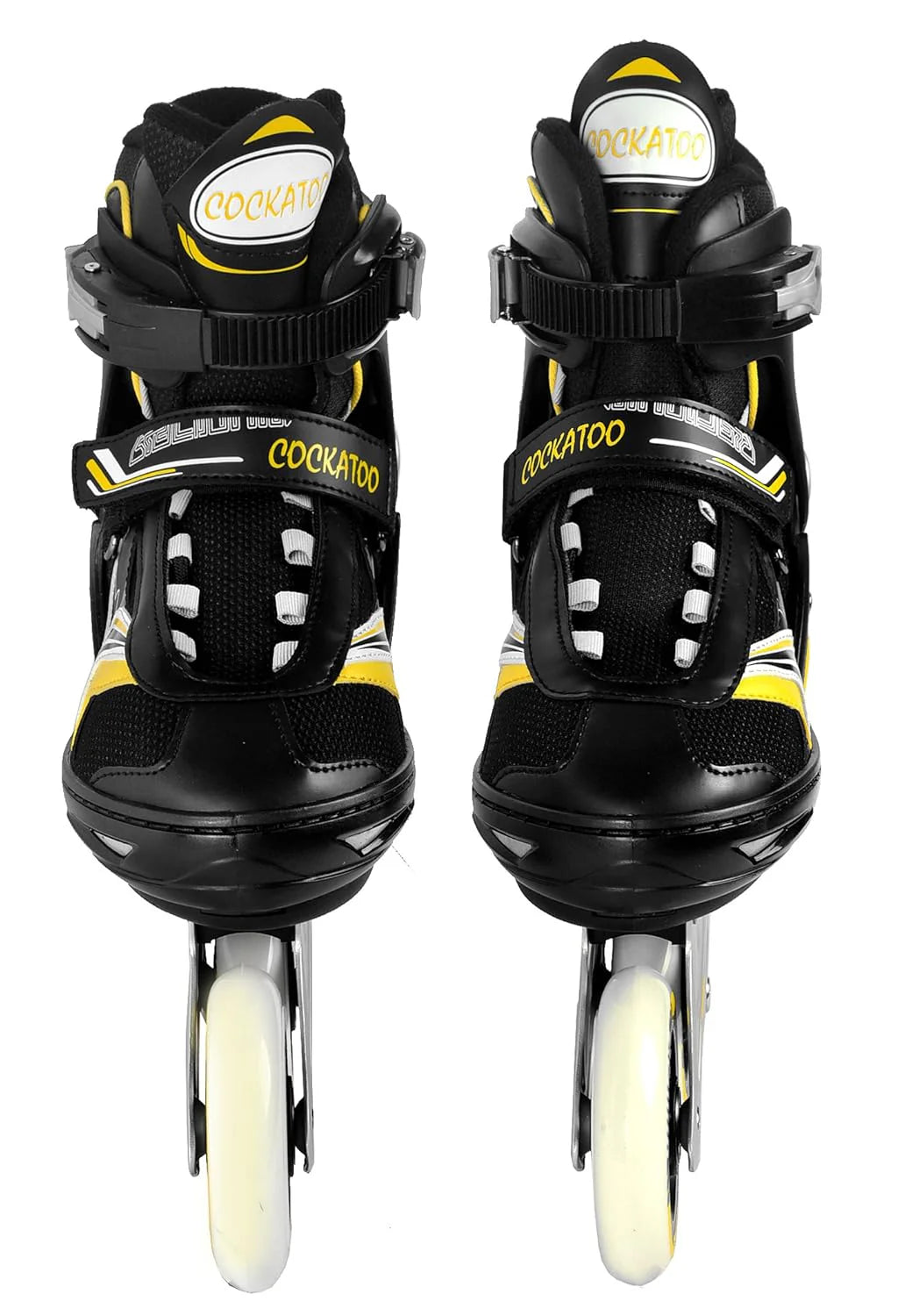 COCKATOO IS-05 Inline Adjustable Skates| ABEC 9 Bearing 90 mm Wheel | Yellow