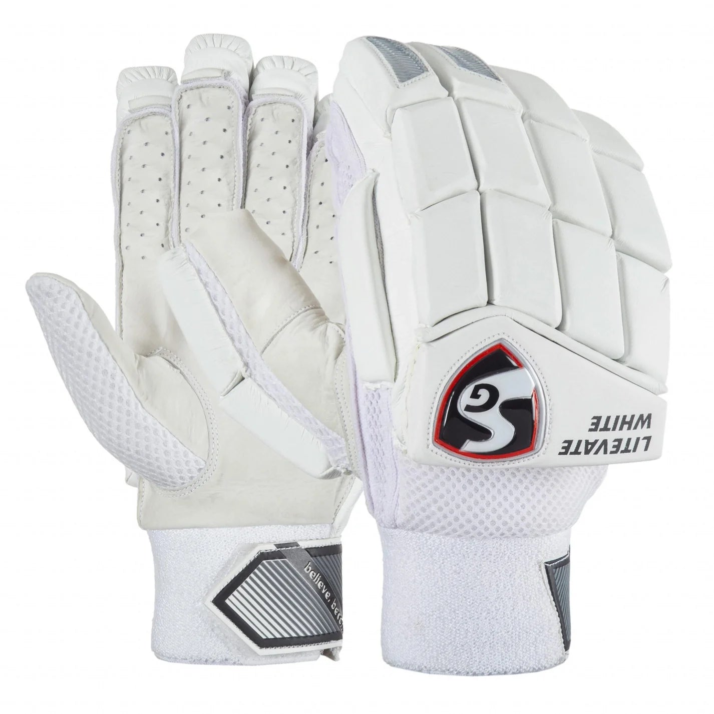 SG Litevate White RH Batting Gloves