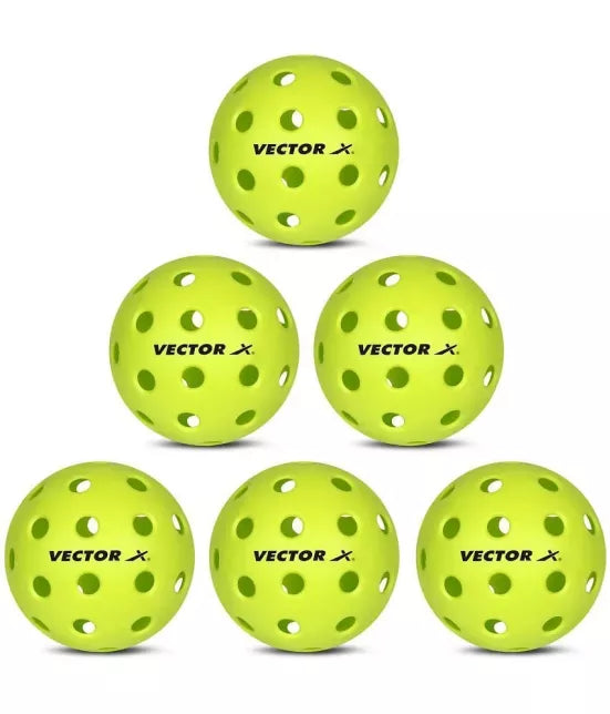 VECTOR X OUTDOOR 40 HOLE PICKLEBALL (SET OF 6)
