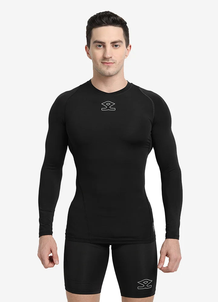 SHREY COMPRESSION LONG SLEEVE TOP BLACK