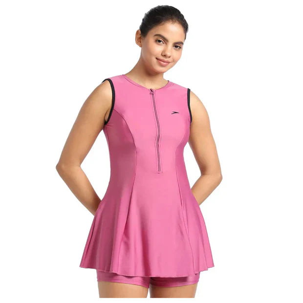 Speedo Af Closebk S Dress W/B Leg Swimming Costume (Female)