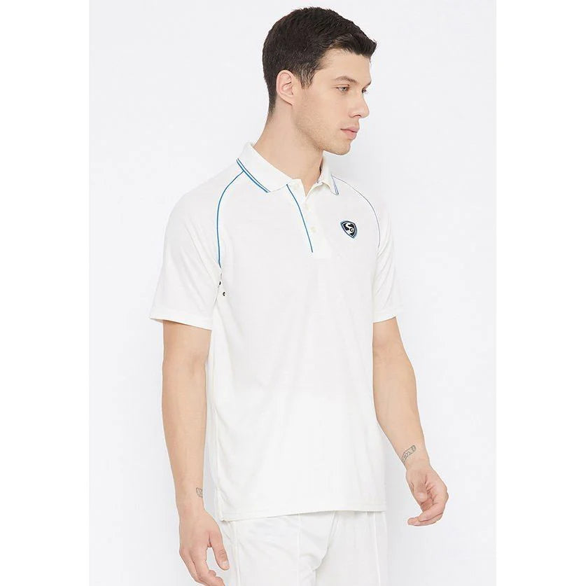SG Legend Half Sleeve Cricket Shirt Whites