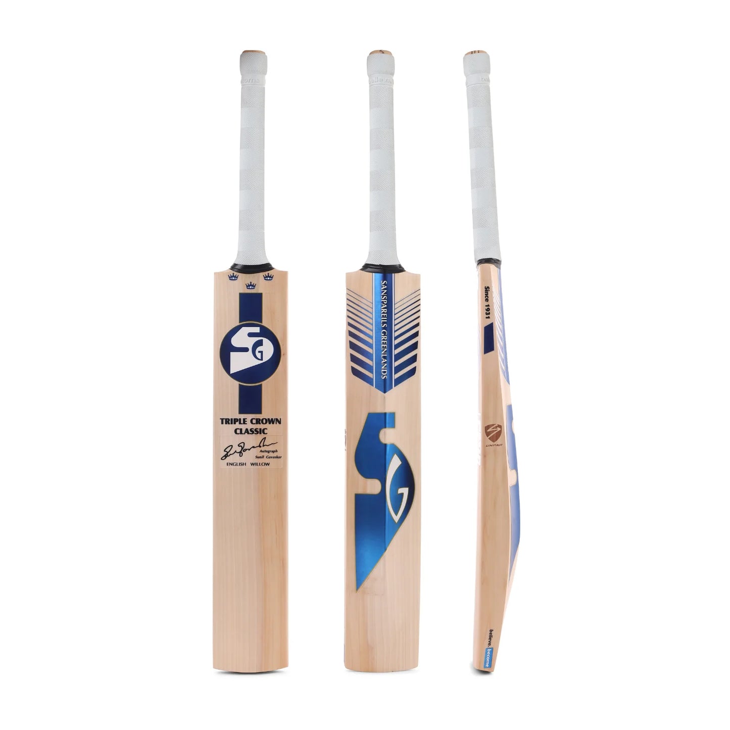 SG Triple Crown Classic English Willow Cricket Bat (Size H)