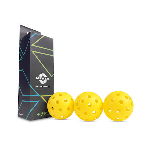 NIVIA 40 PRO OUTDOOR PICKLEBALL (SET OF 3)